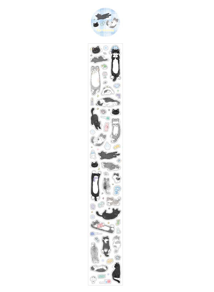 Stickers en Rollo Cat and Dog Business Cat Knitting