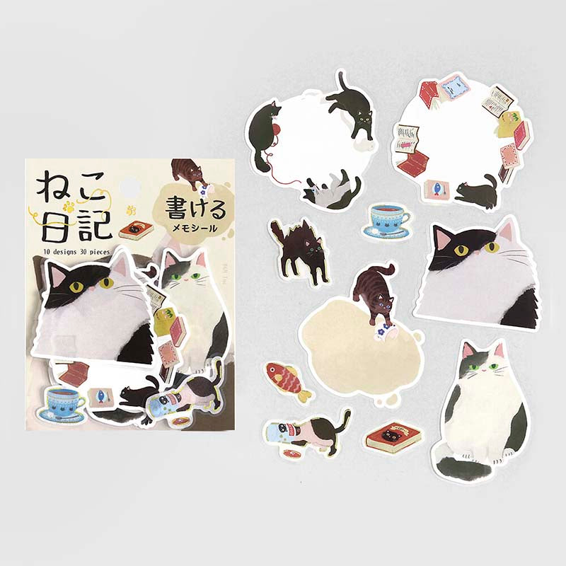 Stickers Cat Diary Black