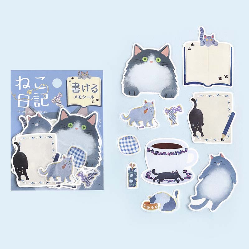 Stickers Cat Diary Blue