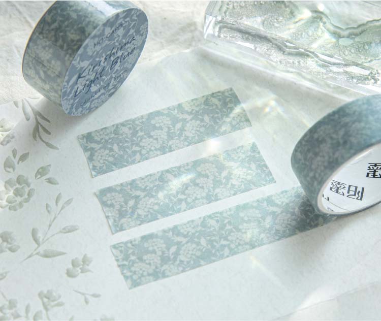 Washi Tape Colorful Flower Season Kiwishima Light Blue