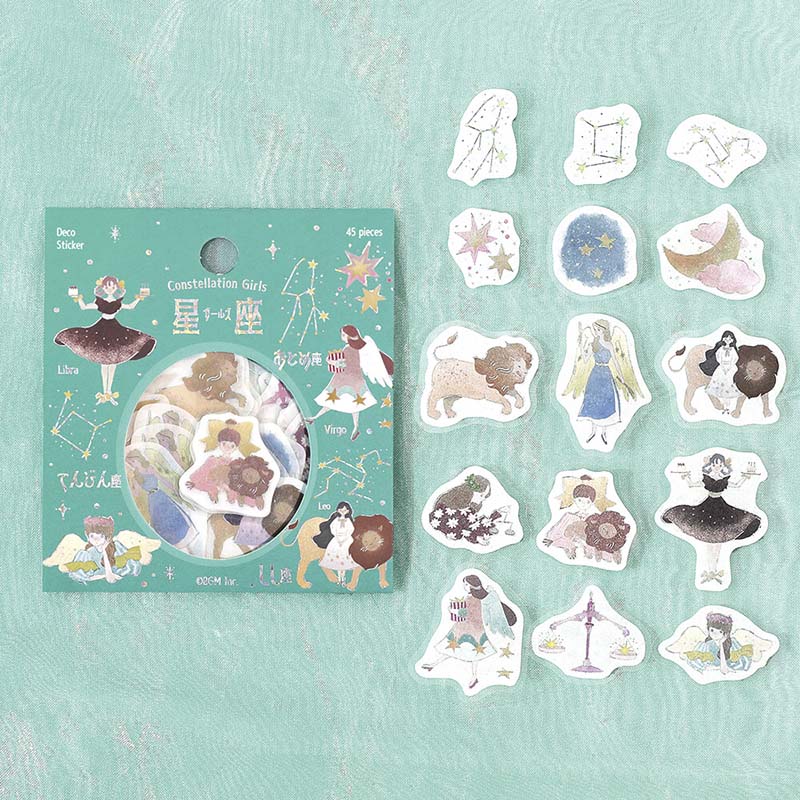 Stickers Constellation Girls Leo Virgo Libra