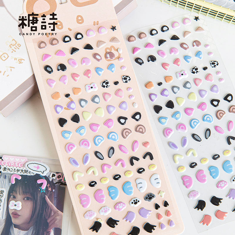 Stickers Cute Transformation Orange Ears