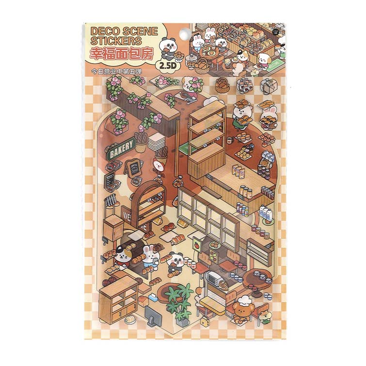 Stickers Escenario 3D Open Today V5 Bread Store