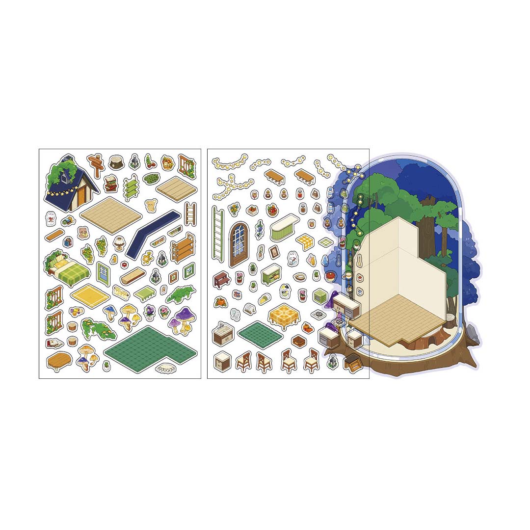 Stickers Escenario 3D Open Today V9 Space Trip