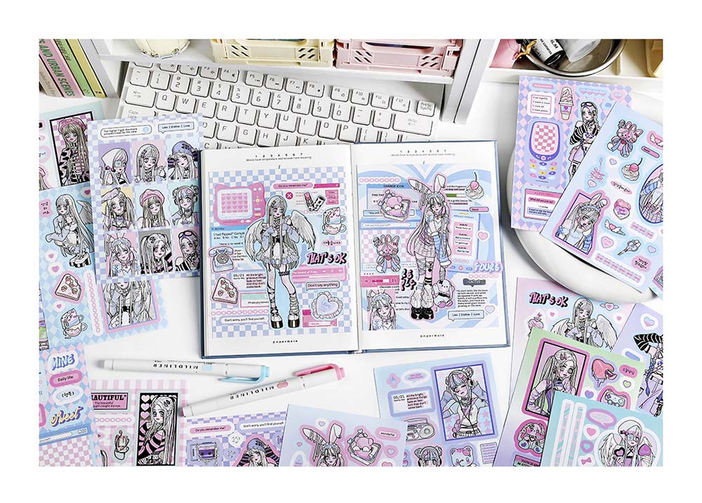 Librillo de Stickers Desilusional Girl Boiling Love