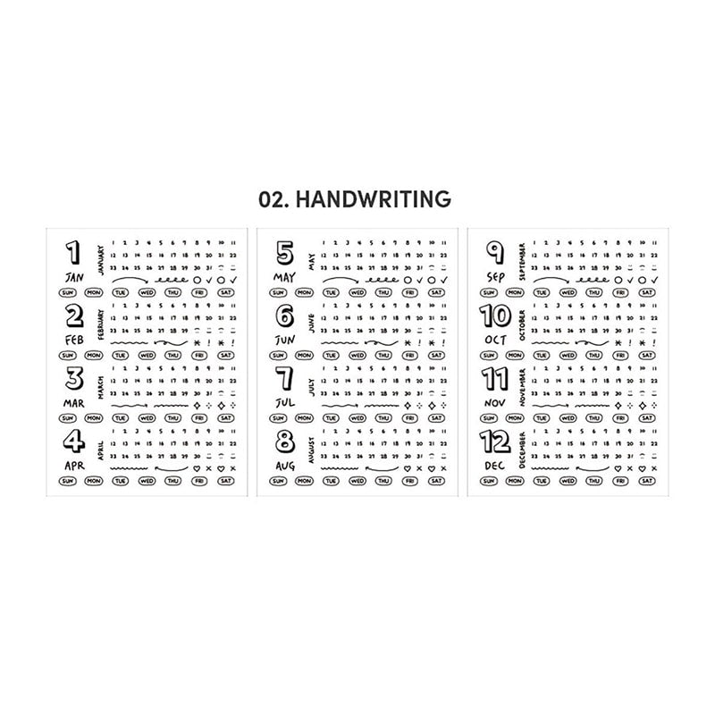 Stickers Diary Date 02 Handwriting