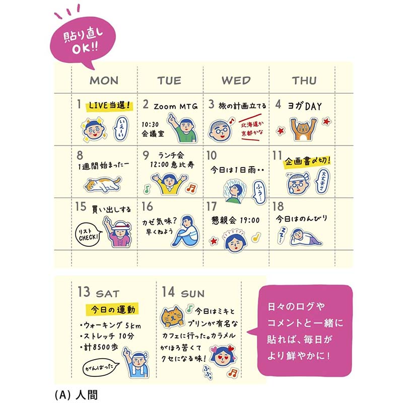 Stickers Diary Humans