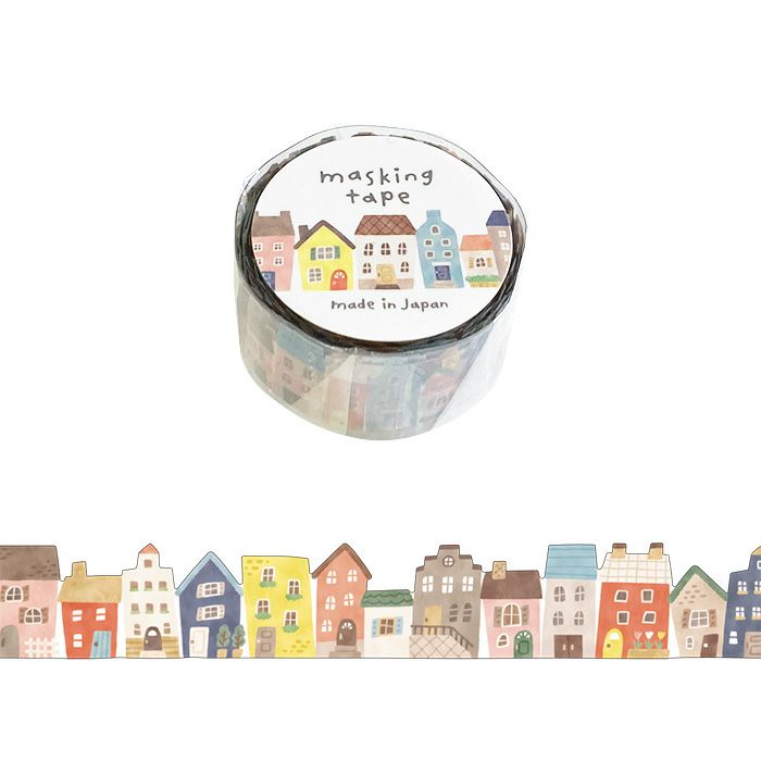 Washi Tape Die Cut Houses