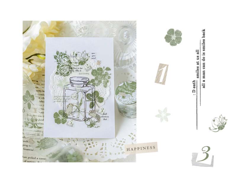 Stickers en Rollo Flower Print The Heart Of Vegetation