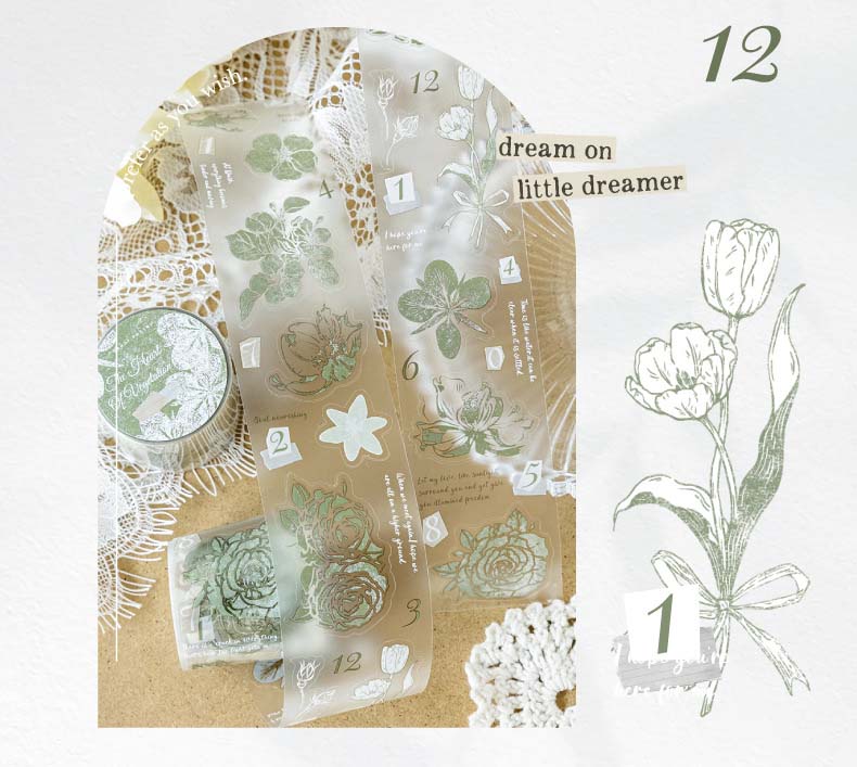 Stickers en Rollo Flower Print The Heart Of Vegetation