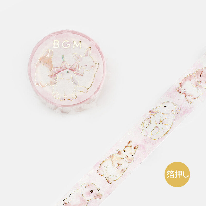 Washi Tape Foil Fluffy Rabbit