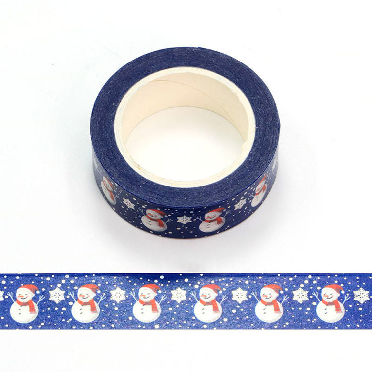 Washi Tape Foil Snow Man