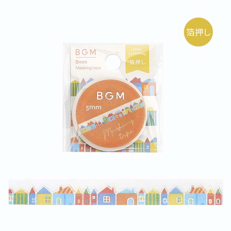 Washi Tape Slim Foil Adorable Houses