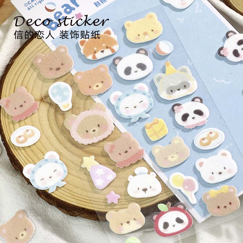 Stickers Fieltro Forest Cute Story Bear Paradise