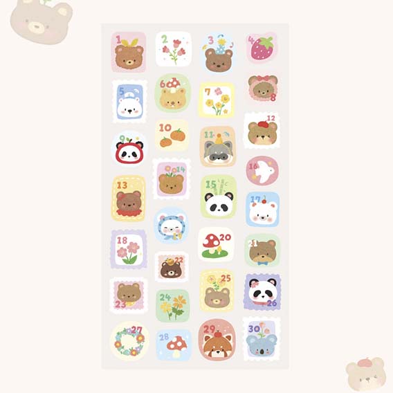 Stickers Forest Cute Story Bears