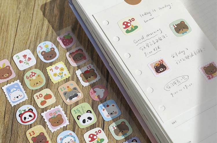 Stickers Forest Cute Story Bears