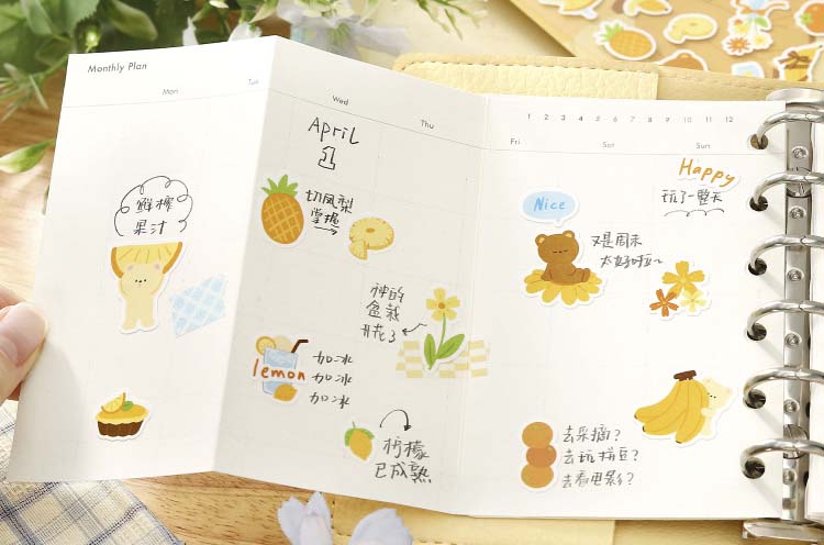 Stickers Forest Fruity Hut Sunny Mood
