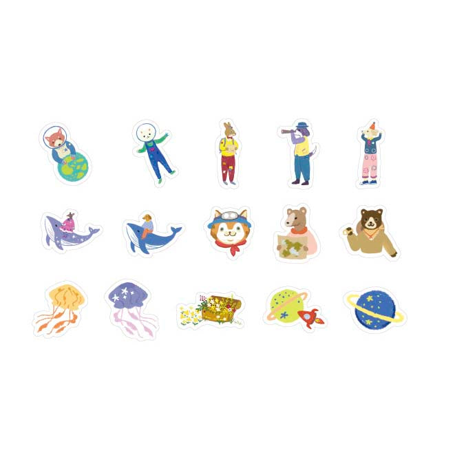 Stickers Forest Story Space Friends