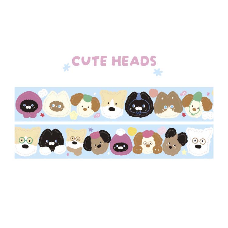 Stickers en Rollo Fried Little Boy Cute Heads