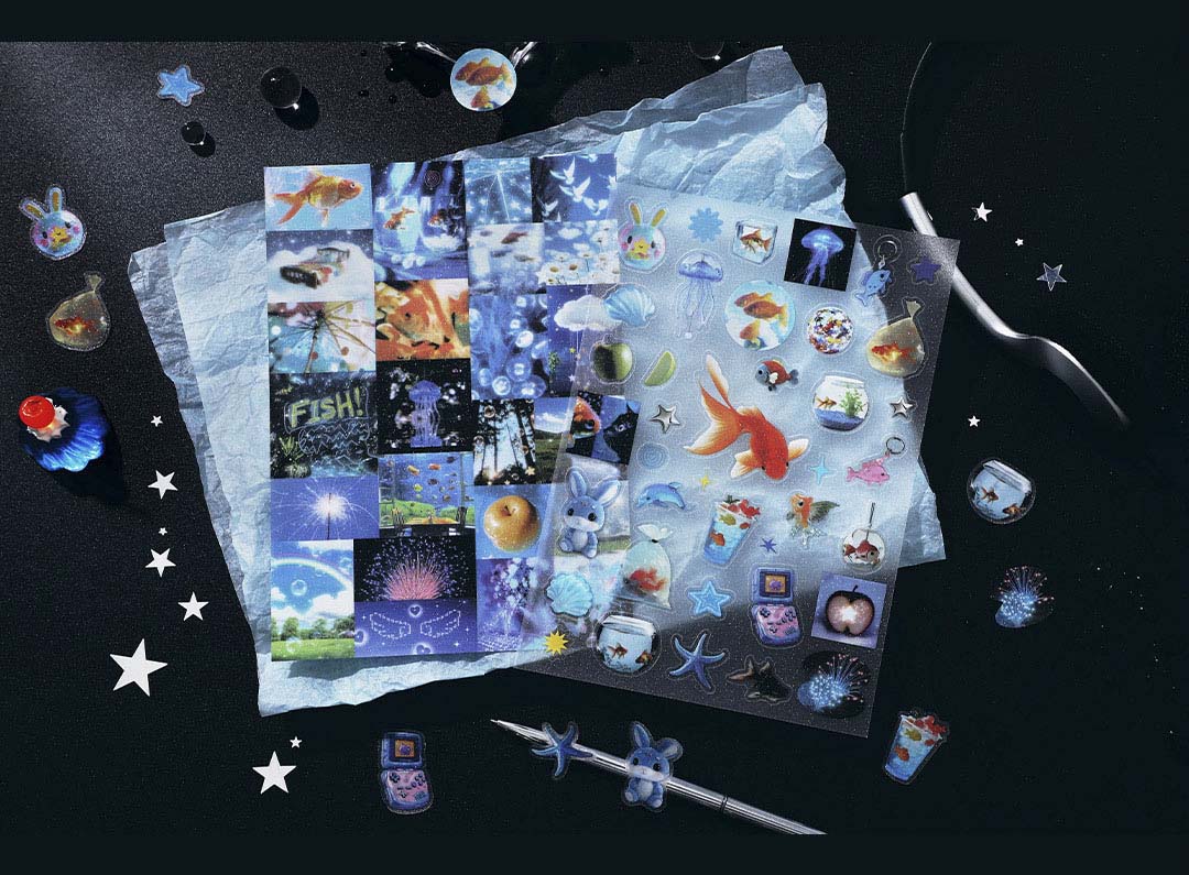 Stickers Gold Dream Shadow Goldfish