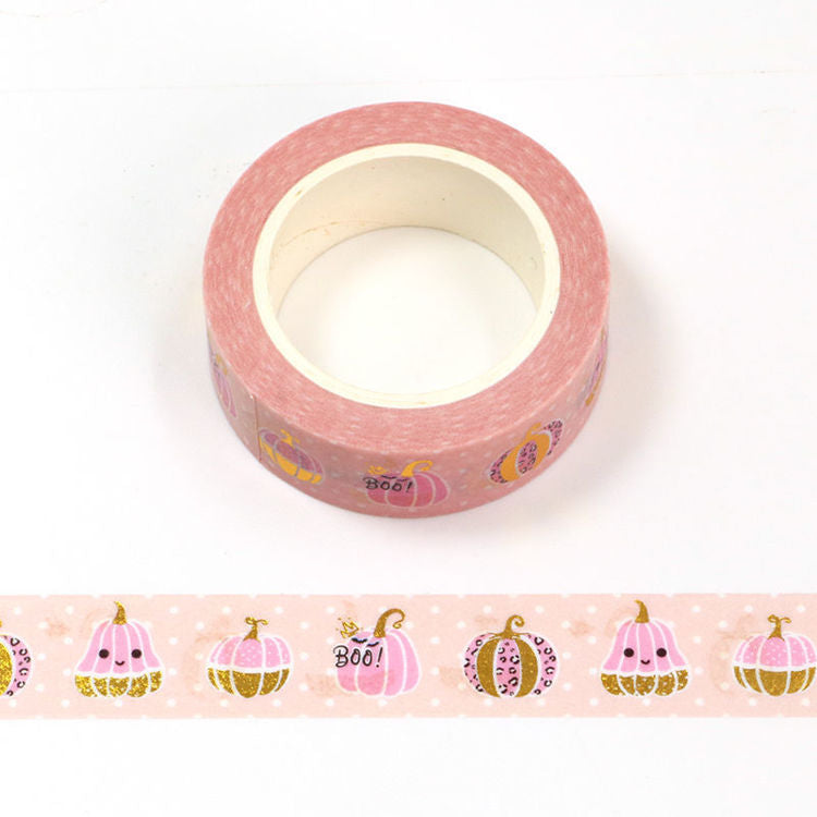 Washi Tape Gold Foil Halloween Pumpkin