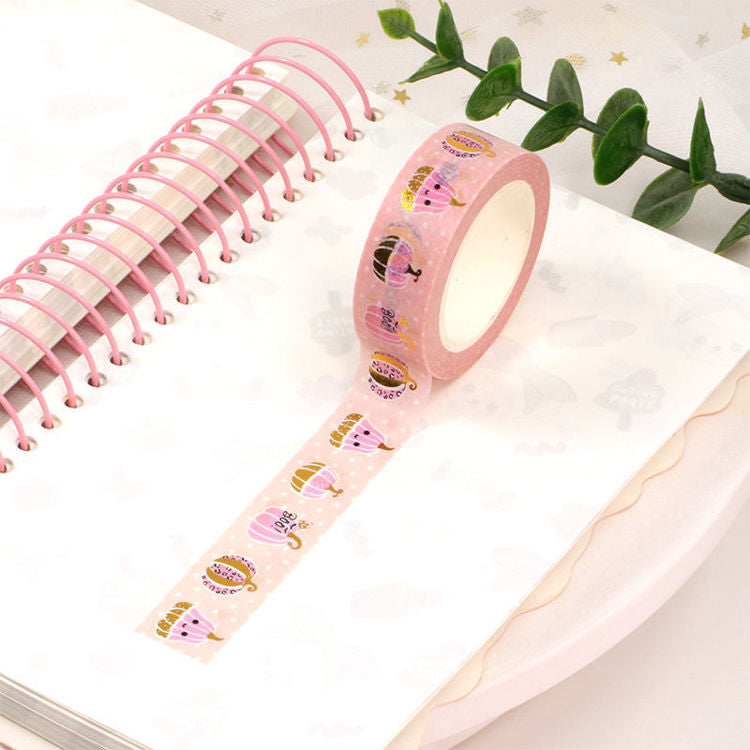 Washi Tape Gold Foil Halloween Pumpkin