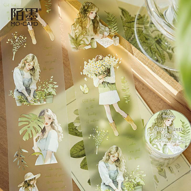 PET Tape Green Oxygen Plant Series Green Plants Girls