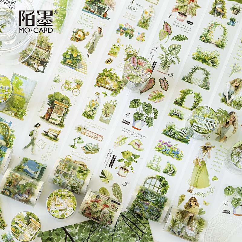PET Tape Green Oxygen Plant Series Natural Notes