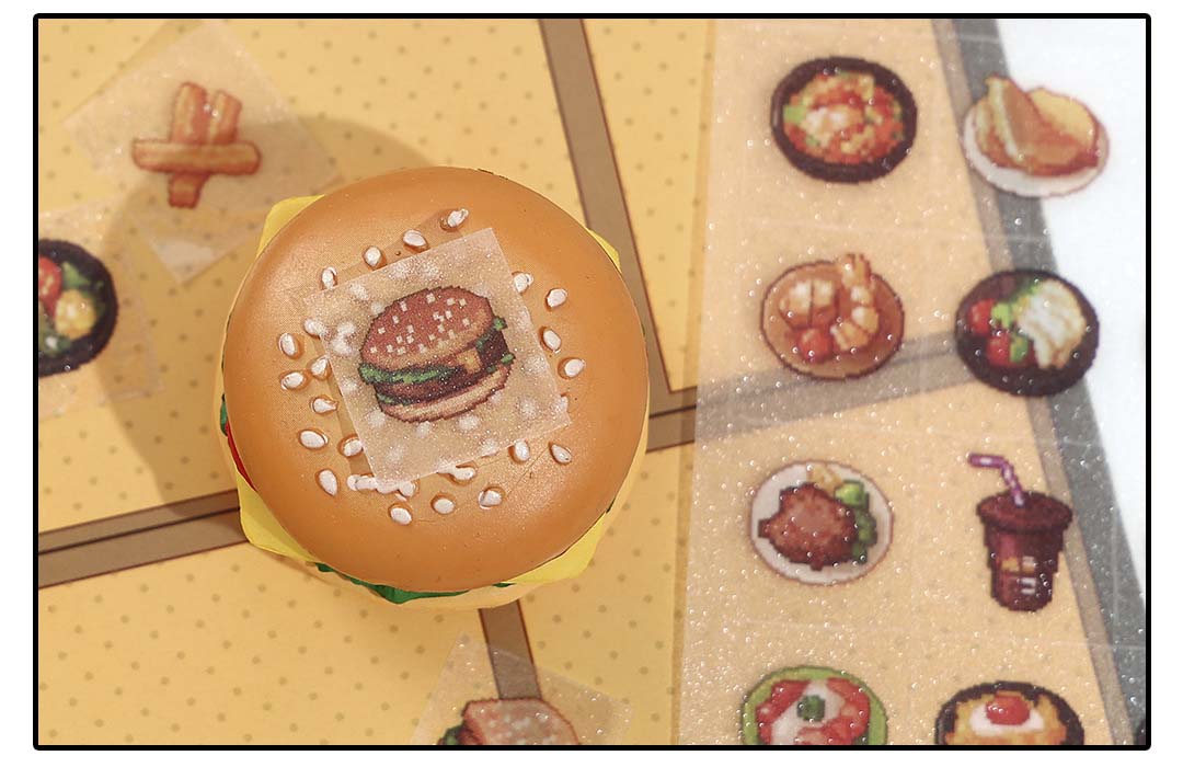 Stickers Grid Pixels Food