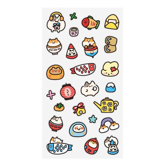 Stickers Gulu Cat House Red