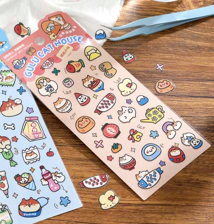 Stickers Gulu Cat House Red