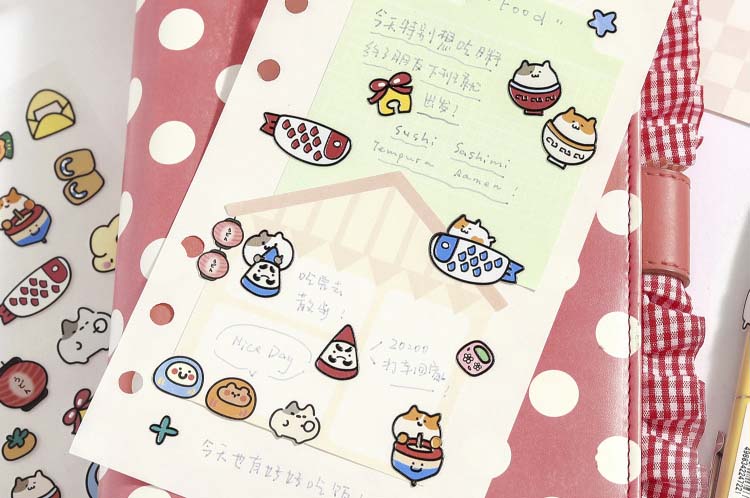 Stickers Gulu Cat House Red