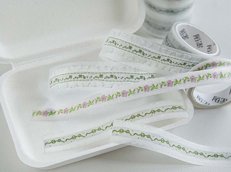 Set de PET Tapes Handmade Lace Green Vine Lace