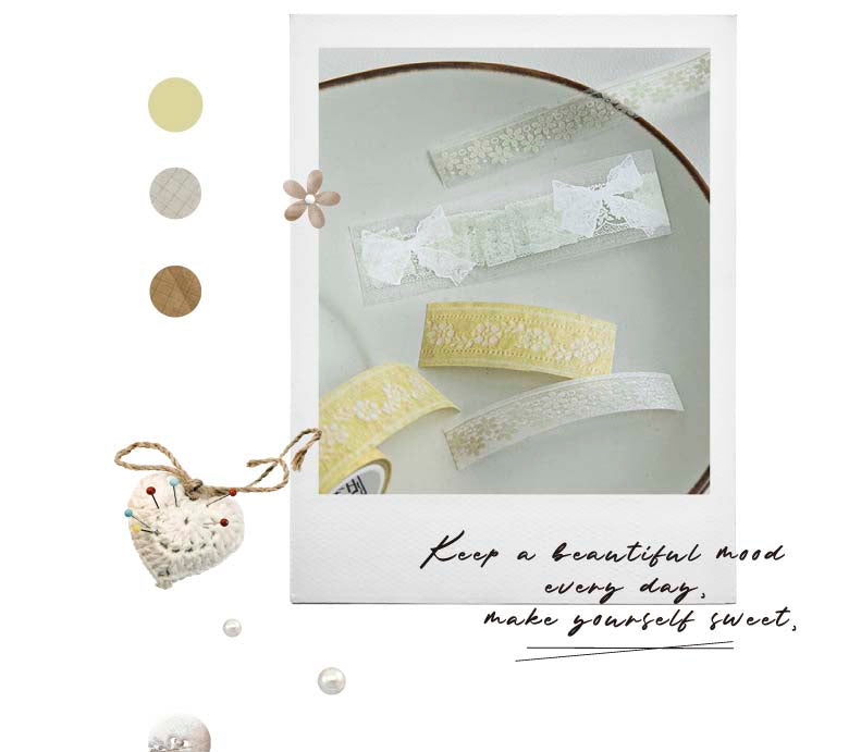 Set de PET Tapes Handmade Lace Milk Yellow Lace