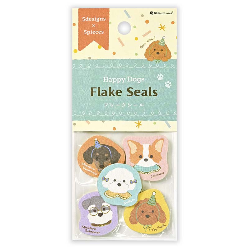 Stickers Flake Happy Dogs