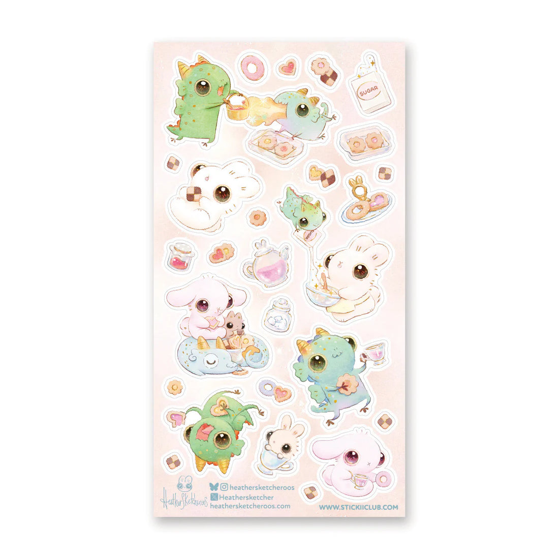 Stickers Bunnehs & Dwagons Cookie Magic