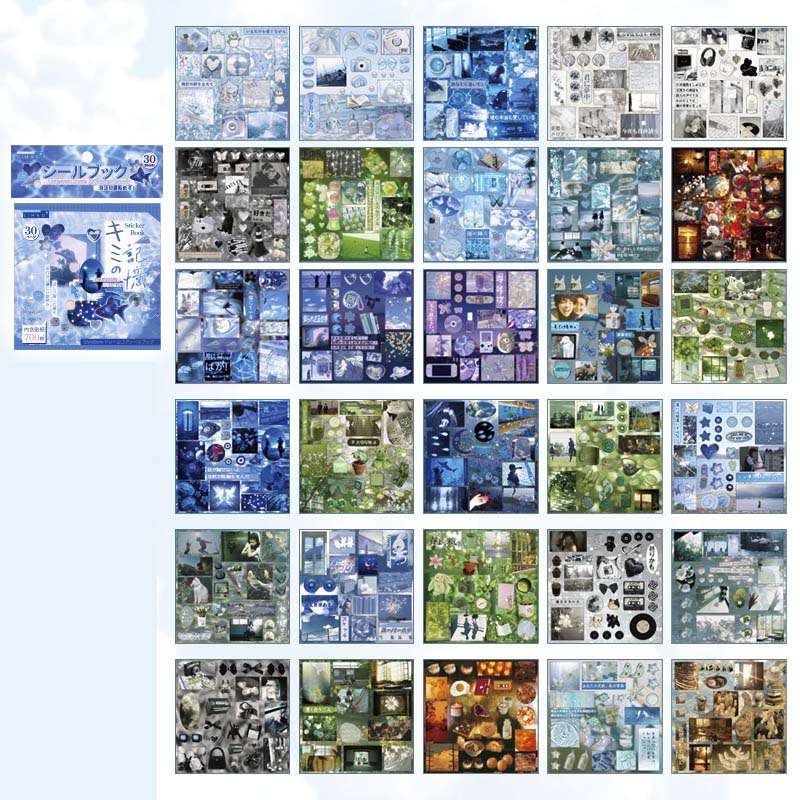 Librillo de Stickers Inmersed In Dream Blue