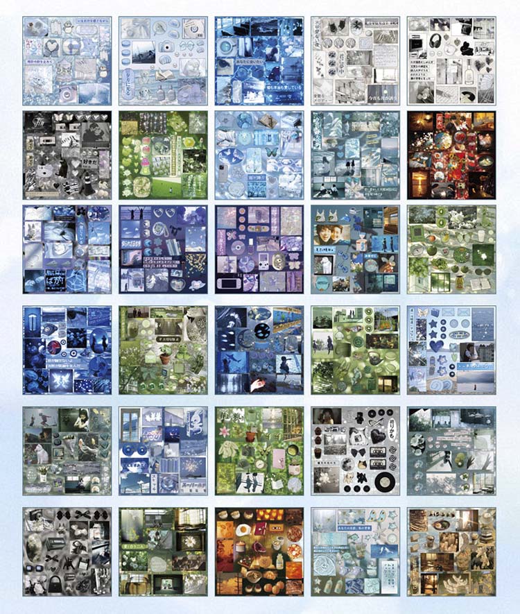 Librillo de Stickers Inmersed In Dream Blue