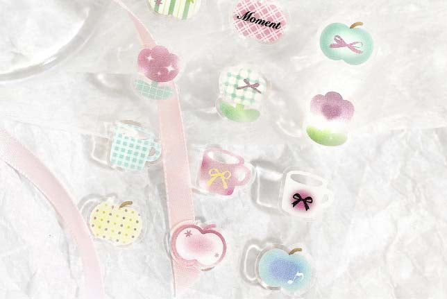 Stickers Kirakira Land Flower Apple