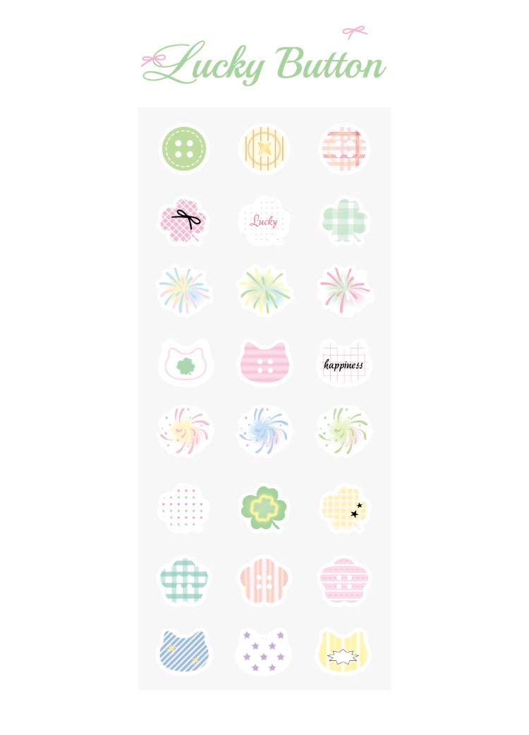 Stickers Kirakira Land Lucky Button