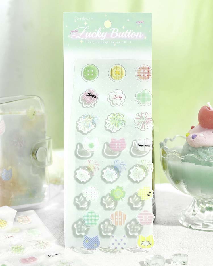Stickers Kirakira Land Lucky Button