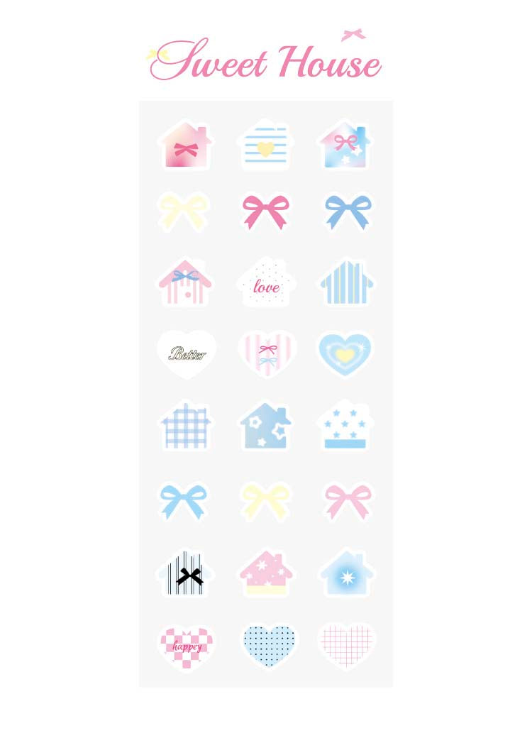 Stickers Kirakira Land Sweet House
