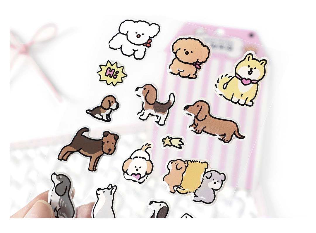 Stickers Kittens And Puppies 3D Doggie Letter