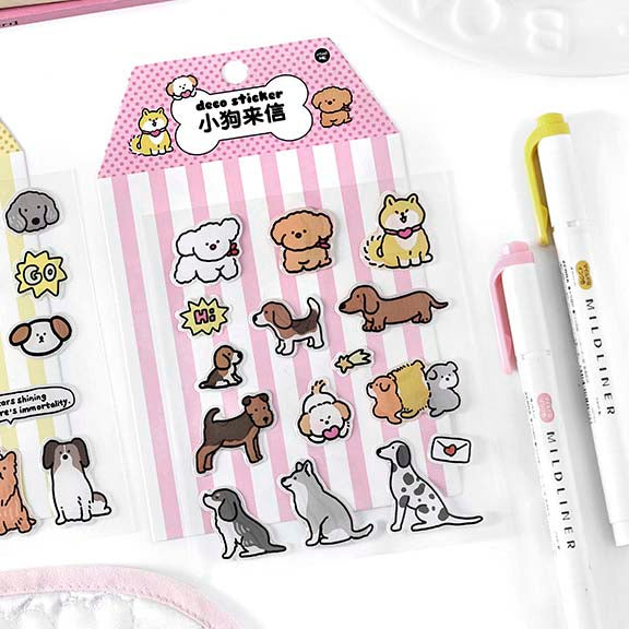 Stickers Kittens And Puppies 3D Doggie Letter