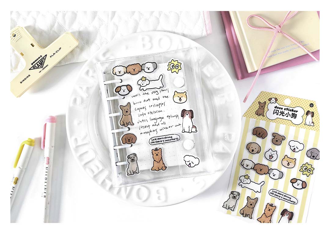 Stickers Kittens And Puppies 3D Shiny Doggie