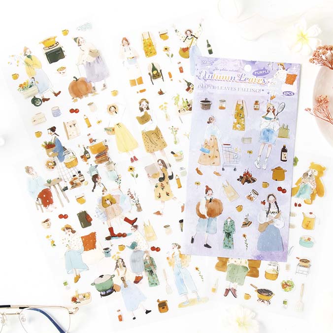 Set de Stickers Live Up To Time Autumn Leaves (6pc)