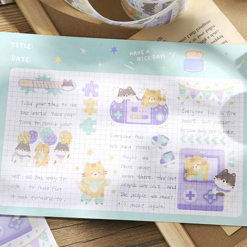 Washi Tape Lively Forest Island Cats