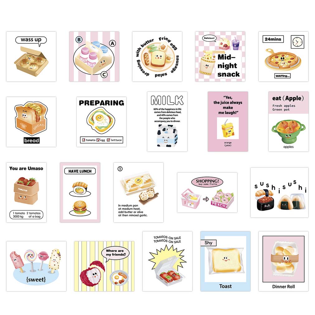 Stickers Lovely Head Daily Diet