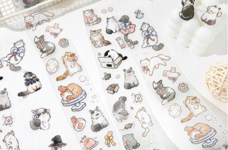 Stickers en Rollo Lucky Cat Cat And Mouse War