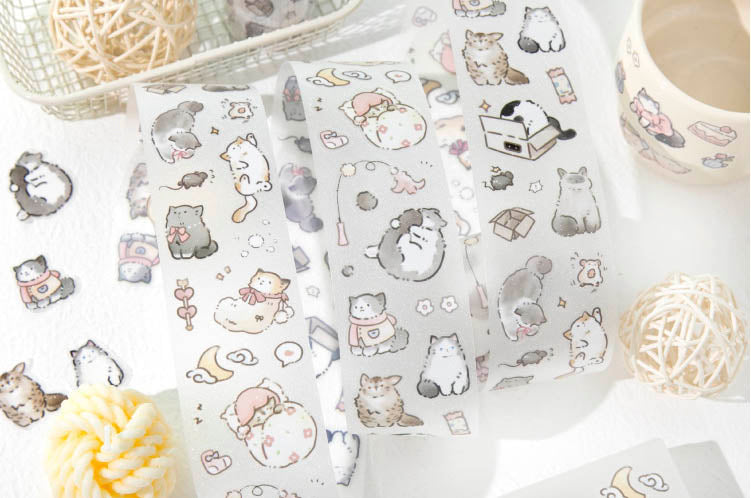 Stickers en Rollo Lucky Cat Spring Tea Party